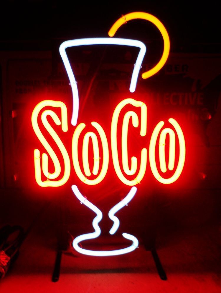 Southern Comfort Soco Glass Neon Sign